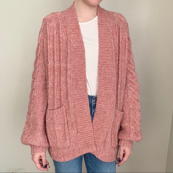 Madewell Bubble Sleeve Cable Knit 